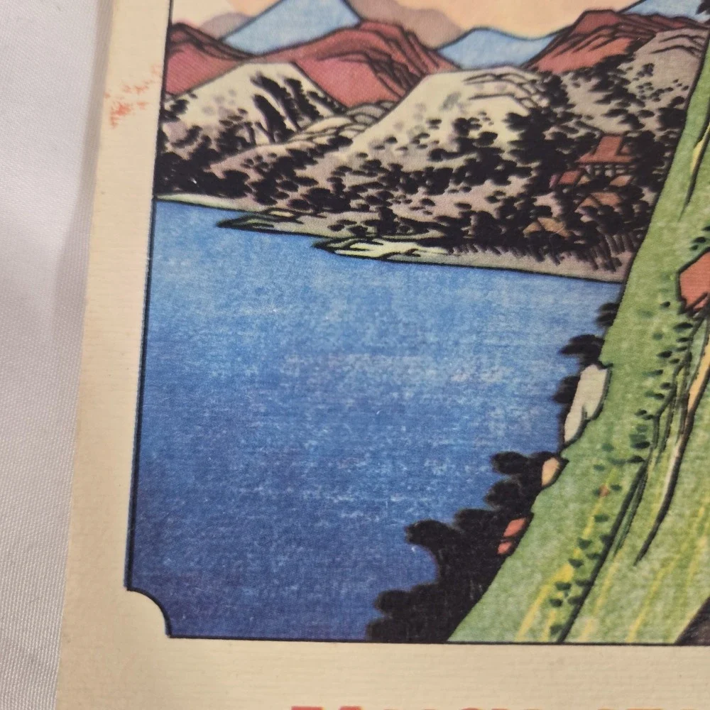 Vintage Hiroshige's Pictures Japanese Stationery Set 18 Sheets 7 Envelopes